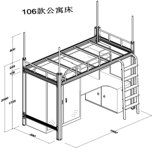 蚊帳架單體公寓床