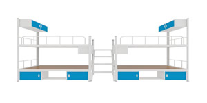 學生宿舍上下鋪鐵床圖片大全