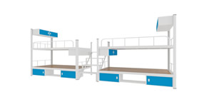 學生宿舍上下鋪鐵床圖片大全